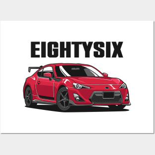 Red GT86 Posters and Art